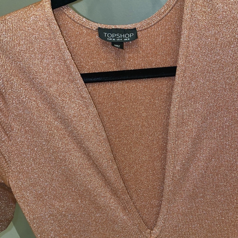 Top Shop Pink Sparkle Body Suit